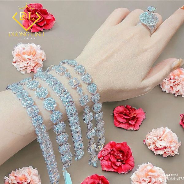 BST Lắc Tay Đính Kim Cương